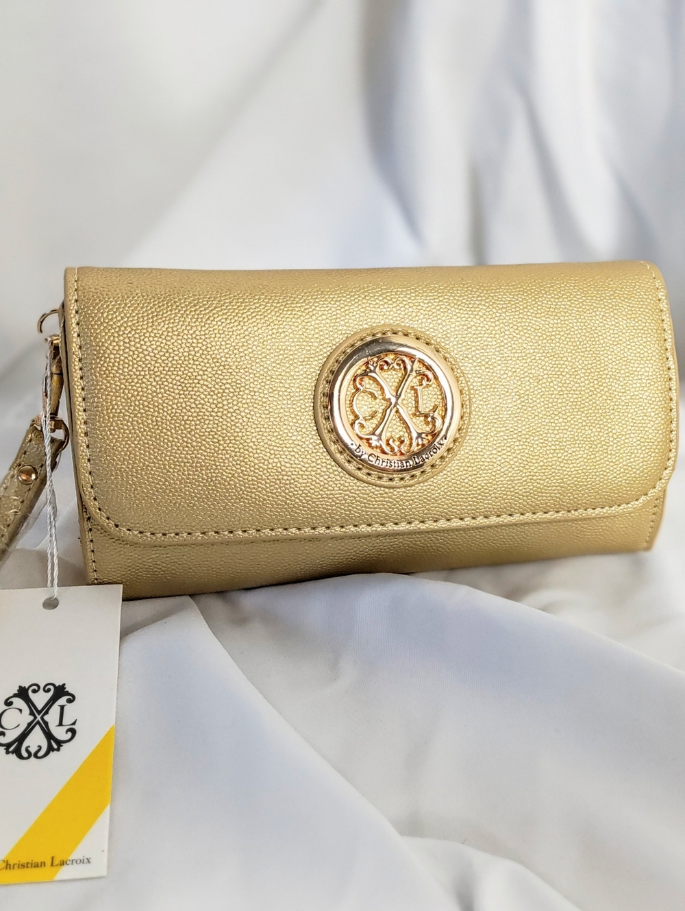 Christian Lacroix Gold Clutch Wristlet